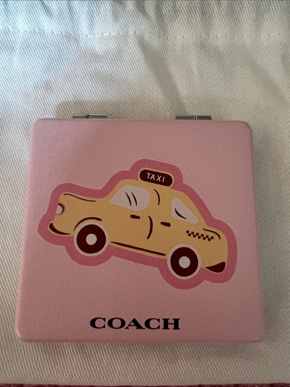 Coach Pink Taxi Compact Pocket Mirror - Brand New, Limited Edition & Sold Out